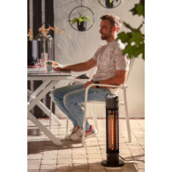 Strålningsvärmare 1000W, IP44, värmeelement av kolbaserad fiberlampa.
