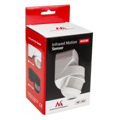 Sensor Maclean, Väggmonterad, Rörelse, Skymning, 180° + 360°, 2000W, Vit, MCE295