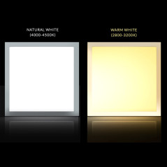 Panel LED Maclean, Taklampa, slim 40W, 595x595x8mm, neutral vit (4000K), raster, FLICKER-FREE funktion, MCE540