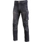 Spodnie jeansowe czarne stretch ze wzmocn., '2xl', ce, lahti