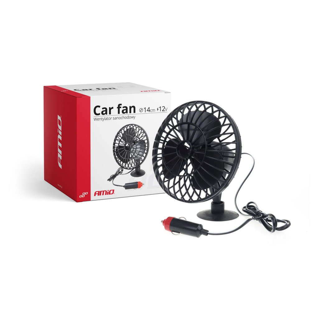 Bilfläkt med sugkopp MiniFan 12V AMIO-02235
