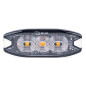 Blixtljus varning platt 3 led r65 r10 12-24v amio-02297