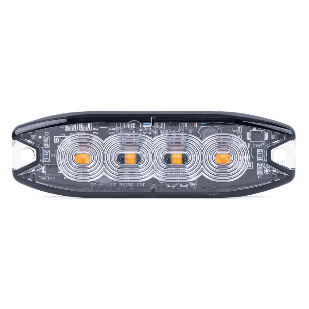 Blixtljus varning platt 4 led r65 r10 12-24v amio-02298 Blixtljus varning platt 4 led r65 r10 12-24v amio-02298