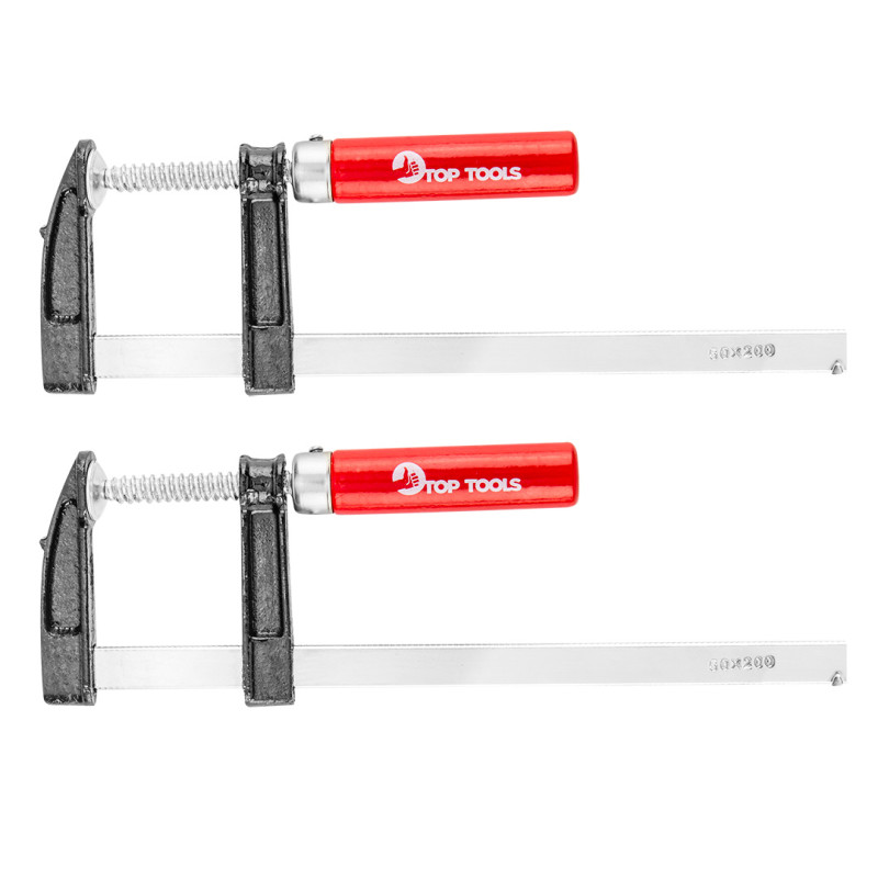 Timmermansklämma 50 x 200 mm, set med 2 stycken.