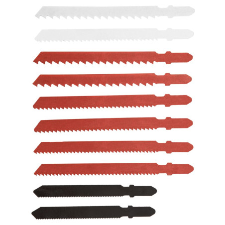 Sågblad för sticksåg, T-handtag, 10 stycken.
