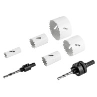 Bi-metall hålsågar 19-68 mm, set med 7 stycken.