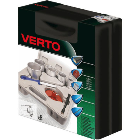 Borrsatser av volfram 32-83 mm, 5 delar + fil