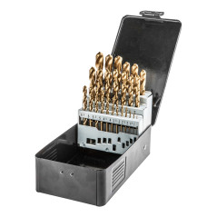 Borrsatser för metall HSS-TiN 1,0-13,0 mm, 25 delar.