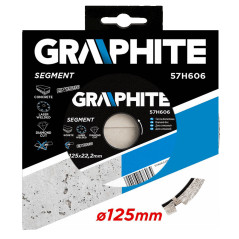 Diamantskiva 125 x 22,2 mm, segmenterad, laser svetsad