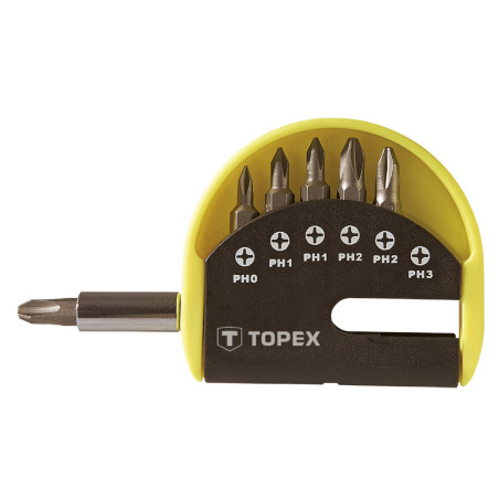 Skruvmejselset med handtag, 7 delar.