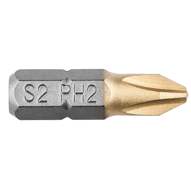 Bits med PH2-spets, 25 mm långa, 2 stycken.