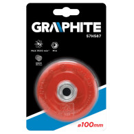 Borste med förstärkt framsida 100 mm x M14, rostfritt stål