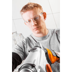 Skyddsglasögon i polykarbonat, vita linser