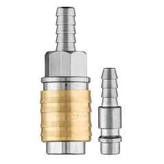 Snabbkoppling för kompressor med ände för 8 mm slang