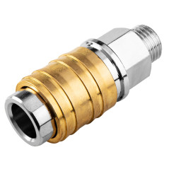 Snabbkoppling för kompressor med ändstycke, utvändig gänga 1/4 tum.
