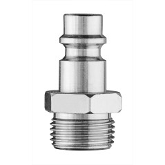 Snabbkoppling för kompressor med ändstycke, utvändig gänga 3/8 tum.