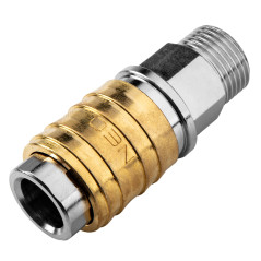 Snabbkoppling för kompressor med ändstycke, utvändig gänga 3/8 tum.