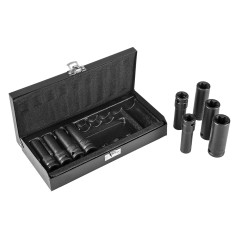 Slagnyckelinsatser 1/2', 10-24 mm, set med 10 stycken.