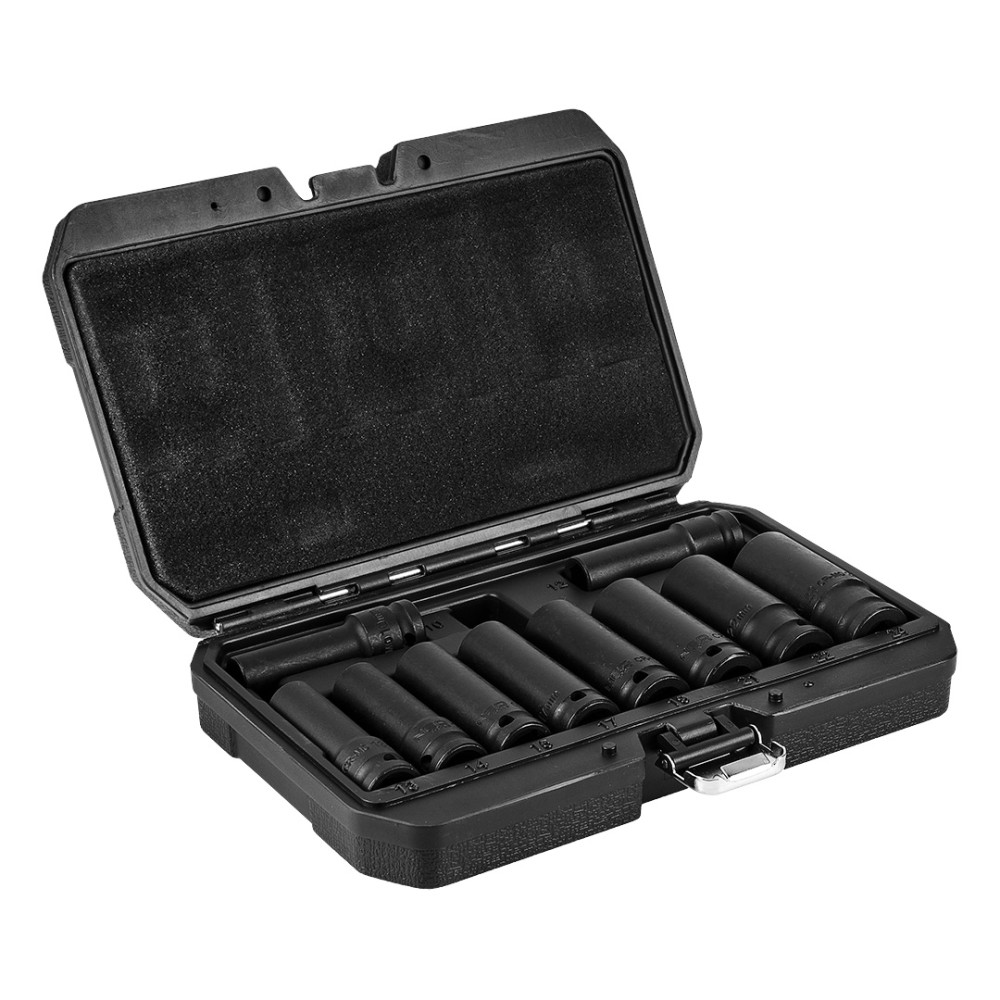 Skruvmejselbits 1/2', 10-24 mm, set med 10 st, CrMo Skruvmejselbits 1/2', 10-24 mm, set med 10 st, CrMo