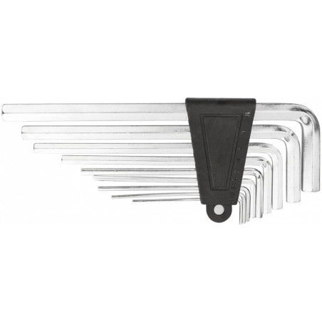 Sexkantiga nycklar 1,5-10 mm (långa), set med 9 stycken.