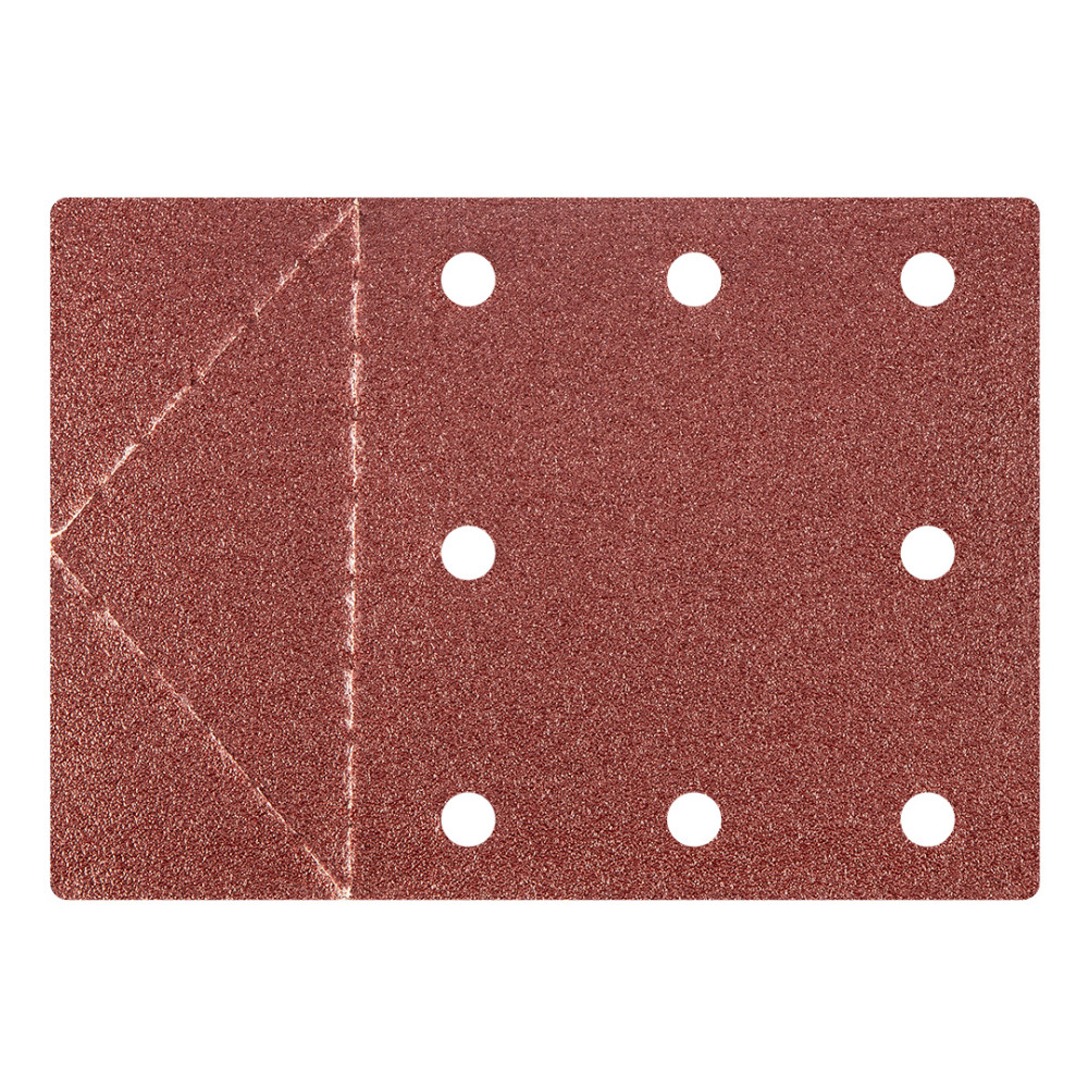 Slipapper 115 x 160 mm, hål, perforering för avrivning, kardborre. K80, 3 st. Slipapper 115 x 160 mm, hål, perforering för avrivning, kardborre. K80, 3 st.