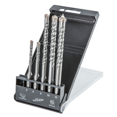 Borrsats för betong SDS Plus, kvadro, set med 5 st. - 5, 6 x 110 mm + 8, 10, 12 x 160 mm