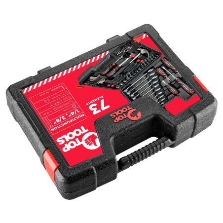 Verktygssats 1/4', 3/8' 73 delar.