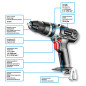 Trådborr/skruvdragare med slagfunktion Energy+ 18V, Li-Ion, chuck 13 mm, utan batteri.