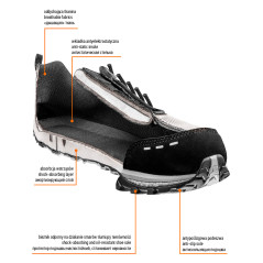 Arbetsskor O1, utan metall, storlek 40