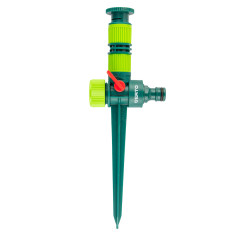 Trädgårdsspridare, justerbar vattenspridningsvinkel 0° - 360°, bevattningsområde upp till 78 m2.