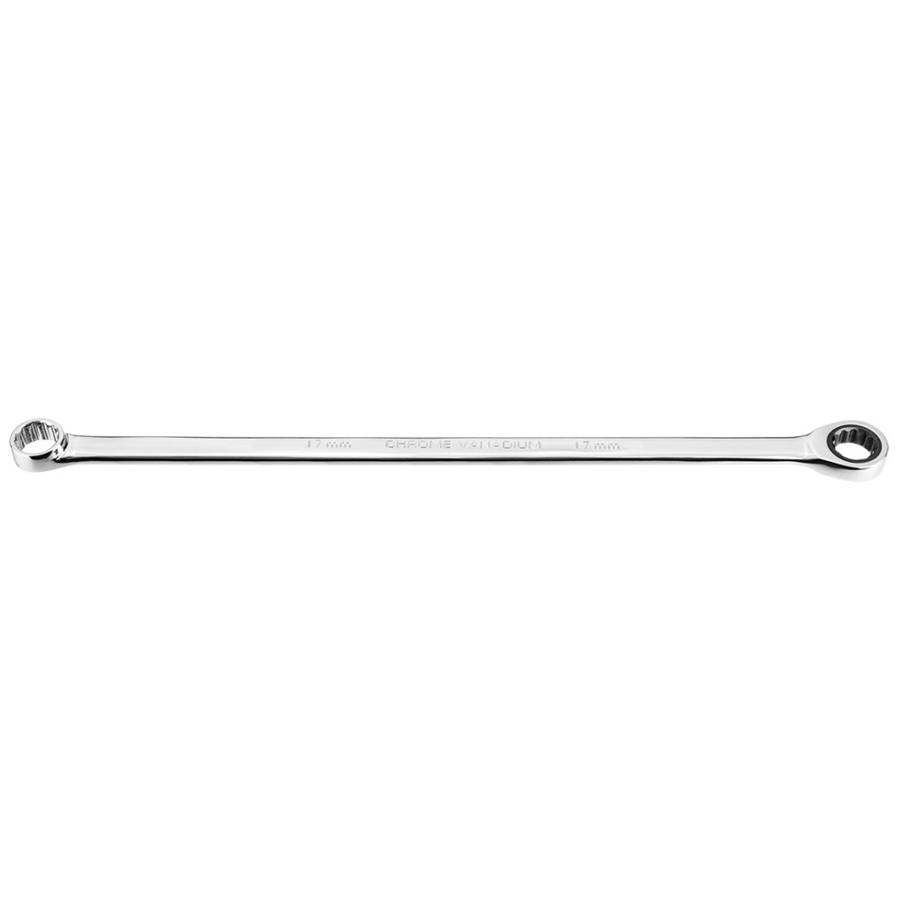 Klucz oczkowy dwustronny z grzechotką, długi 17 mm Klucz oczkowy dwustronny z grzechotką, długi 17 mm