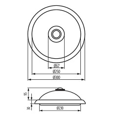 Taklampa med PIR-sensor från Maclean, för montering i taket, med utbytbar ljuskälla, 2x max 40W, E27, 220-240V~ 50/60Hz, MCE324.