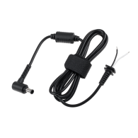 Vinklad kontakt 6,5/4,4 (19,5V/5,13A) nätadapter med kabel för Rebel-montering
