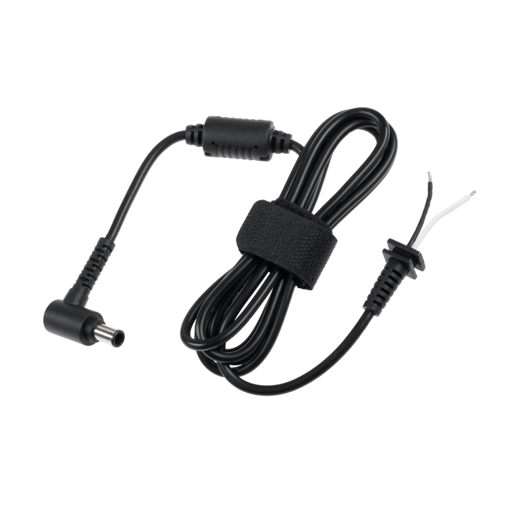 Vinklad kontakt 6,5/4,4 (19,5V/5,13A) nätadapter med kabel för Rebel-montering Vinklad kontakt 6,5/4,4 (19,5V/5,13A) nätadapter med kabel för Rebel-montering