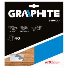 Klinga till såg, cirkelsåg, 185 x 30 mm, 40 tänder