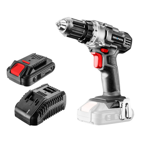 Borrmaskin och skruvdragare Energy+ 18V, Li-Ion, chuck 10 mm, batteri 2Ah, laddare, kartong | HandlaSmidigt.se