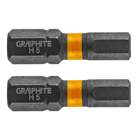 Slagbits HEX5 x 25 mm, 2 stycken.