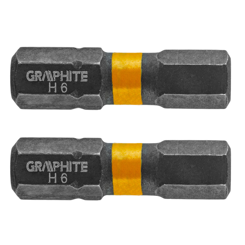 Bity udarowe HEX6 x 25 mm, 2 szt. Bity udarowe HEX6 x 25 mm, 2 szt.