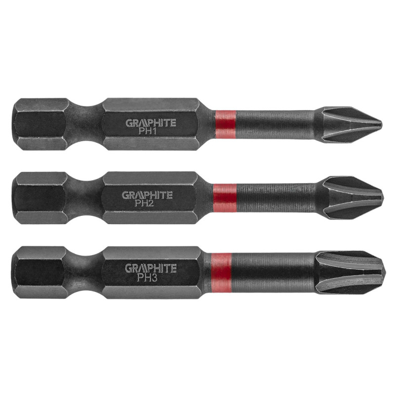 Slagbits PH1/2/3 x 50 mm, 3 stycken.