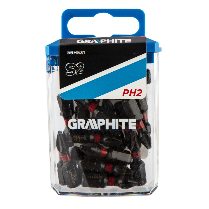 Slagbits PH2 x 25 mm, 20 stycken.