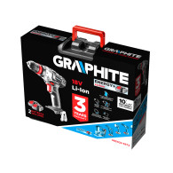 Borrskruvdragare Energy+ 18V, Li-Ion, avtagbart handtag 10 mm, 2 batterier 2Ah, laddare, väska