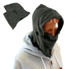 BQ42B Polar fleece balaclava mask 3-in-1 grey