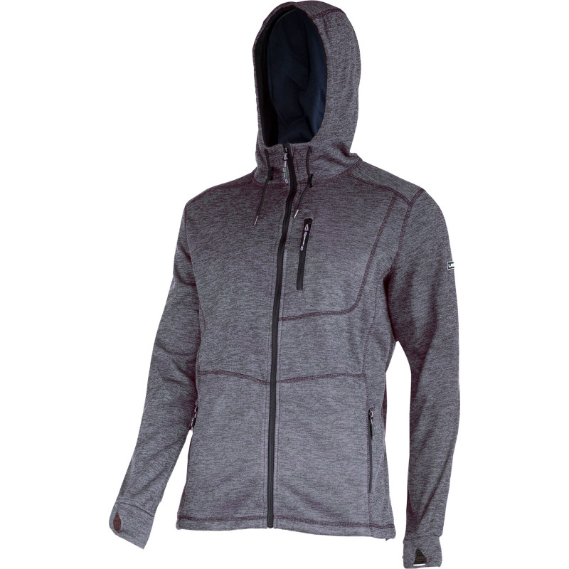 Hoodie med dragkedja grå, 'm', ce, lahti