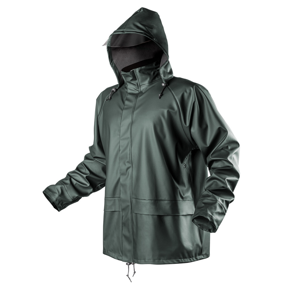 Regnjacka i PU/PVC, EN 343, storlek XL. Regnjacka i PU/PVC, EN 343, storlek XL.