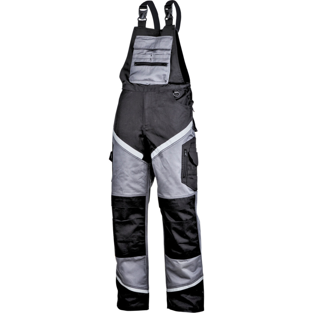 Ogrodniczki czarno-szare z pasami odblask., '2xl', ce, lahti Ogrodniczki czarno-szare z pasami odblask., '2xl', ce, lahti