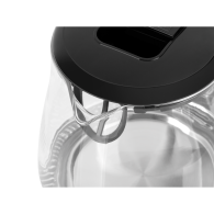 Elkedel TEESA, glas, 2200 W, svart, 1,7 L