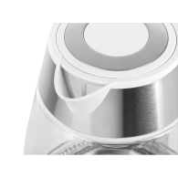 Czajnik elektryczny TEESA, szklany + inox, 2200 W, biały, 1,7 L