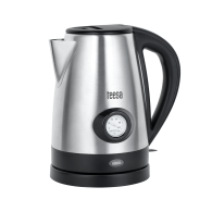 Vattenkokare med vattentemperaturindikator, TEESA, rostfritt stål, 2200W, 1,7L