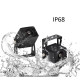 Bilbackskamera AHD 135 grader 4-pin quad CCD Sony IP68 12V