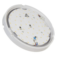 LED-lampa Maclean, Vägg- eller takmonterad, Vit färg, 1100 lm, 15W, IP54, Naturligt vitt ljus (4000K), MCE342